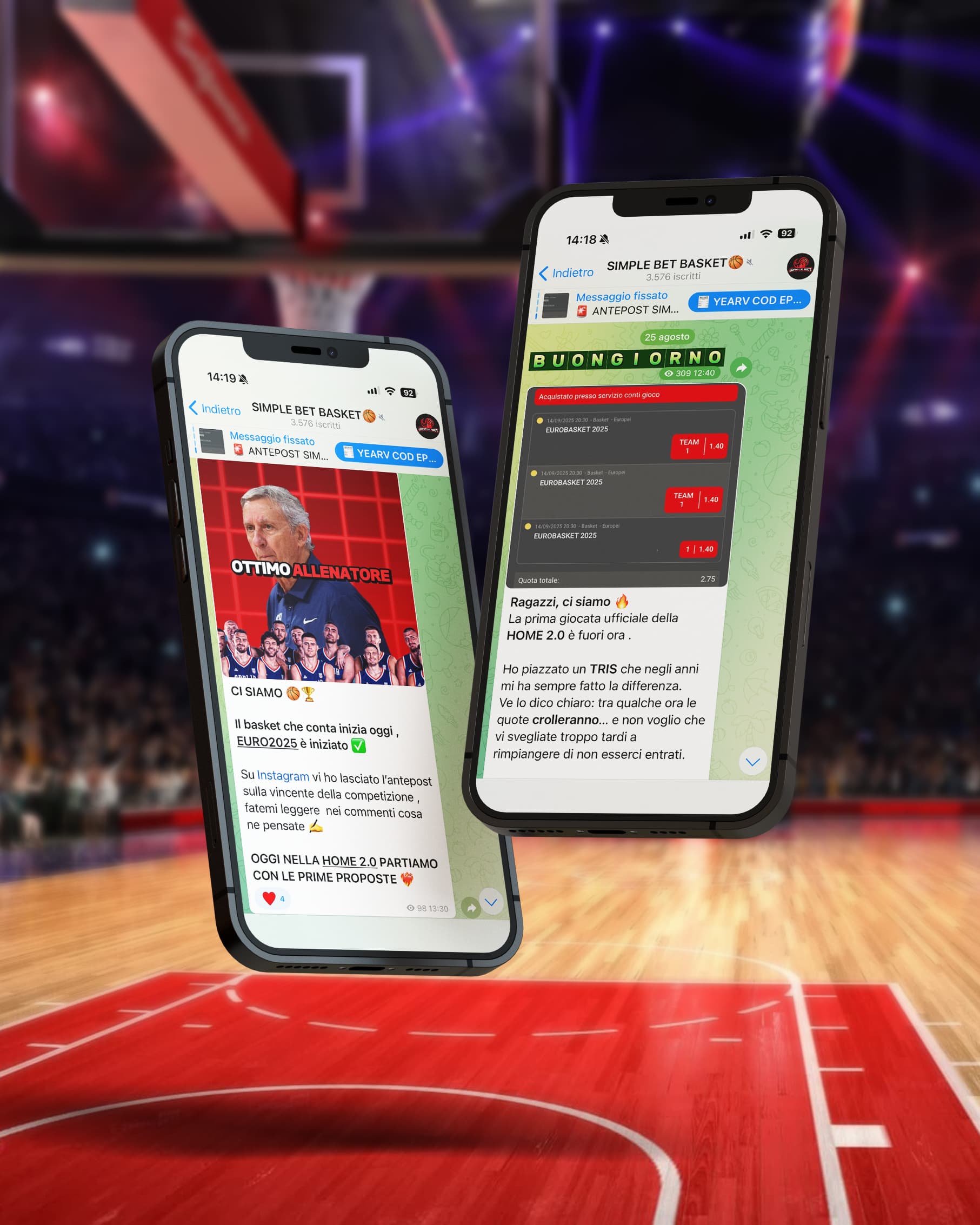 SimpleBet telegram mockup